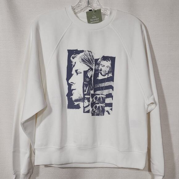 Kurt Cobain white sweatshirt women's XS - Picture 4 of 8